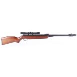 .177 Gamo CF20 under lever air rifle, open sights, mounted 4 x 20 scope, no. 2148729 [Purchasers