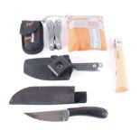 Bear Grylls Gerber folding multi tool and survival pouch, Opinel folding knife with 5 ins blade, two