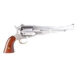 (S1) .44 Uberti percussion black powder revolver, 8 ins octagonal stainless steel barrel with