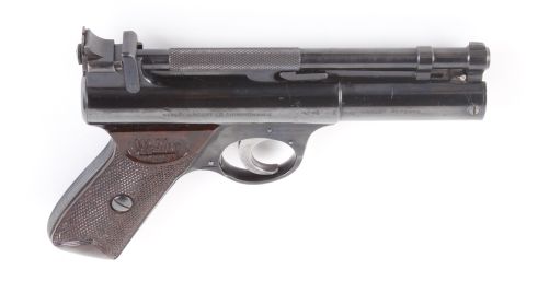 .177 The Webley Senior air pistol, brown plastic grips, boxed with instructions, no. 024 [Purchasers