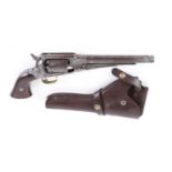 (S58) .44 Remington New Model Army, single action percussion pistol, 8 ins octagonal barrel,