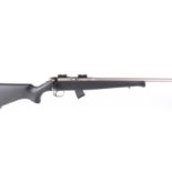 (S1) .22 CZ 452-2E bolt action rifle, 21 ins threaded stainless steel barrel (capped), 10 shot