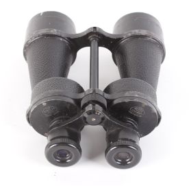 Pair 8x30 Army Pattern 3 Stereo Prismatic binoculars in leather case by John Barker & Co. together - Image 6 of 6