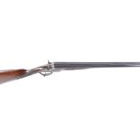 (S2) 16 bore hammer by Allport, 27 ins sleeved barrels, game rib inscribed L Allport Litchfield, ½ &