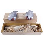 Six Thomas Bland 1950s pigeon decoys in original box