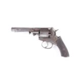 (S58) 80 bore Beaumont-Adams type percussion double action revolver (cylinder rotation a/f), 4½