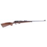 (S1) .22(Wmr) CZ 452-2E bolt action rifle, 25 ins barrel with hooded blade and ramp sights, matt