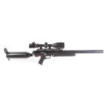 .22 Logun S-16 pre charged air rifle, twin rotary magazines, mounted 3-9 x 50 AOE Hero scope, no.