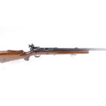 (S1) .22 Winchester Model 52, bolt action, 5 shot magazine, 28 ins heavy target barrel, tunnel and