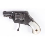 .22 German pocket revolver, 1¼ ins barrel, 5 shot fluted cylinder with side gate loading, steel