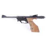 .177 Hammerli Master Co2 air pistol, open sights, adjustable wood grip, no. 66842 [Purchasers