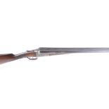 (S2) 12 bore boxlock non ejector by Arthur Allan, 28 ins barrels, ½ & full, game rib with makers