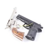 .177 KWC Colt Double Eagle Co2 air pistol, ; .177 blank firing revolver (2) [Purchasers note: This