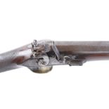 (S58) 14 bore flintlock sporting gun, 35 ins half stocked two stage barrel bearing London proof