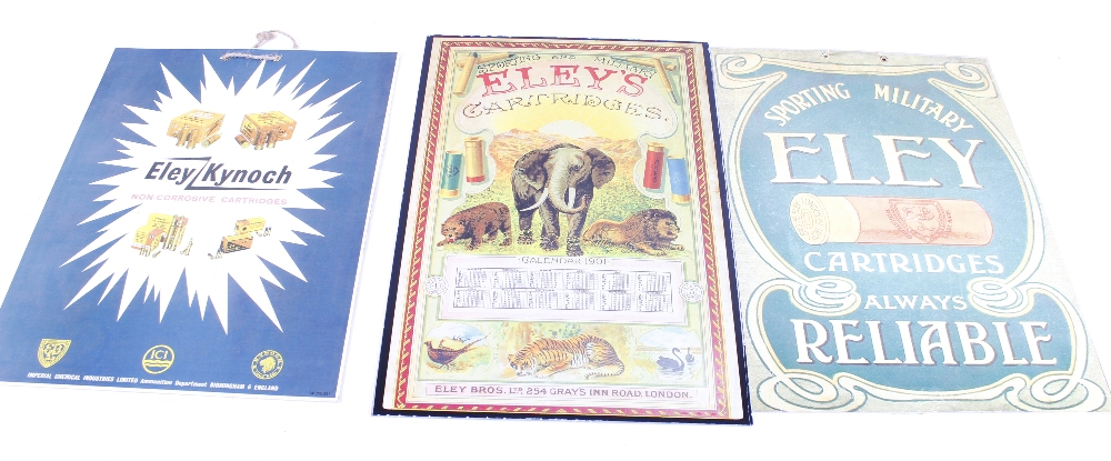 Three reproduction Eley advertising cards