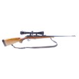 (S1) .22 BRNO Model 2E, bolt action, 5 shot, 22 ins barrel threaded for moderator, original blade