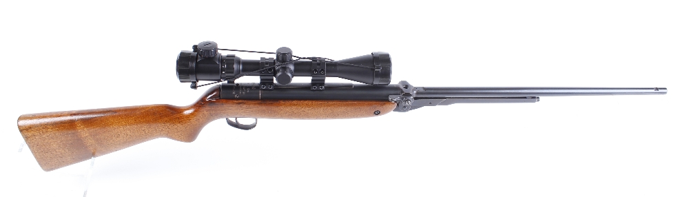 .22 Webley Mark 3 underlever air rifle, sight grooves to barrel, mounted 3-9 x 40EG Excelvan