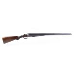 (S2) 12 bore boxlock ejector by Lloyd, 28 ins barrels, ¼ & ¾ game rib, 2¾ ins chambers, scroll,