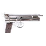 .177 Webley Junior air pistol, nickel plated, open sights, no. J18753