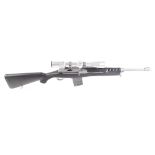 (S1) .223 Ruger straight pull Ranch Rifle, 18½ ins barrel, alloy receiver, 15 shot magazine, black