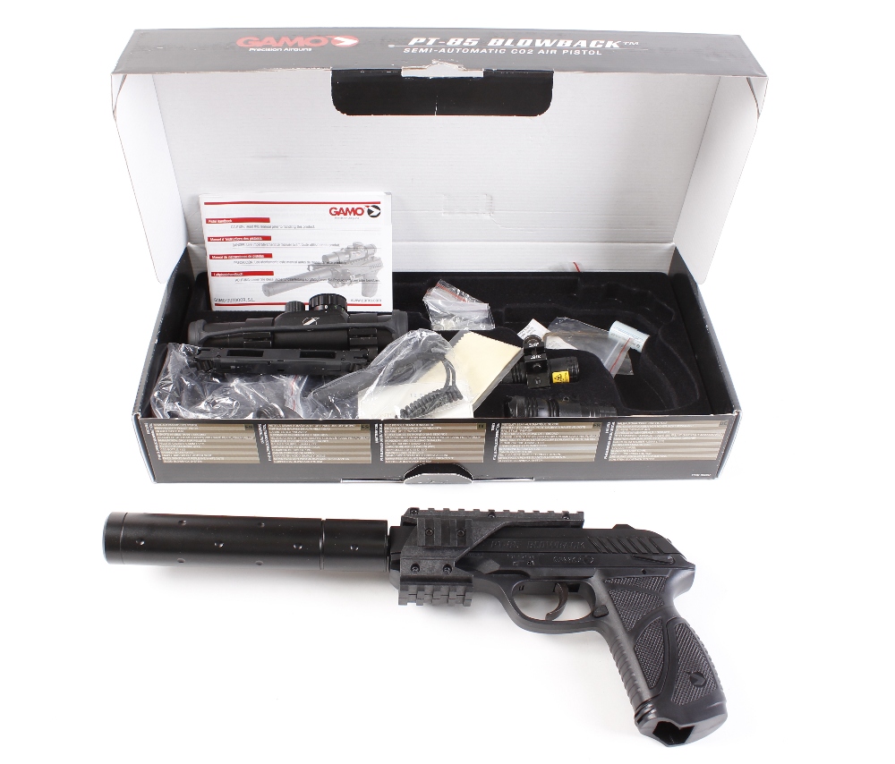 .177 Gamo PT-85 semi automatic Co2 air pistol, boxed as new [Purchasers note: This Lot cannot be