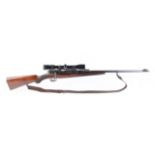 (S1) 7 x 57mm Rigby bolt action sporting rifle, 24½ ins barrel with raised blade and folding leaf