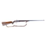 (S1) .45 Intermarco percussion black powder target rifle, 32½ ins half stocked barrel, engraved lock