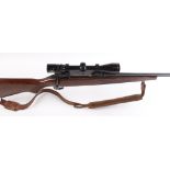 (S1) .22-250 Savage Model 110, bolt action sporting rifle, 22 ins barrel, internal magazine, leather