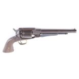 (S1) .44 Navy Arms Co. black powder percussion revolver, 7¾ ins octagonal sighted barrel, captive