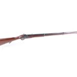 Replica Tower percussion musket, 39½ ins fullstocked three banded barrel, steel cleaning rod,