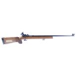 (S1) .22 Anschutz Match 64 bolt action target rifle, 26 ins heavy barrel, fitted target sights,