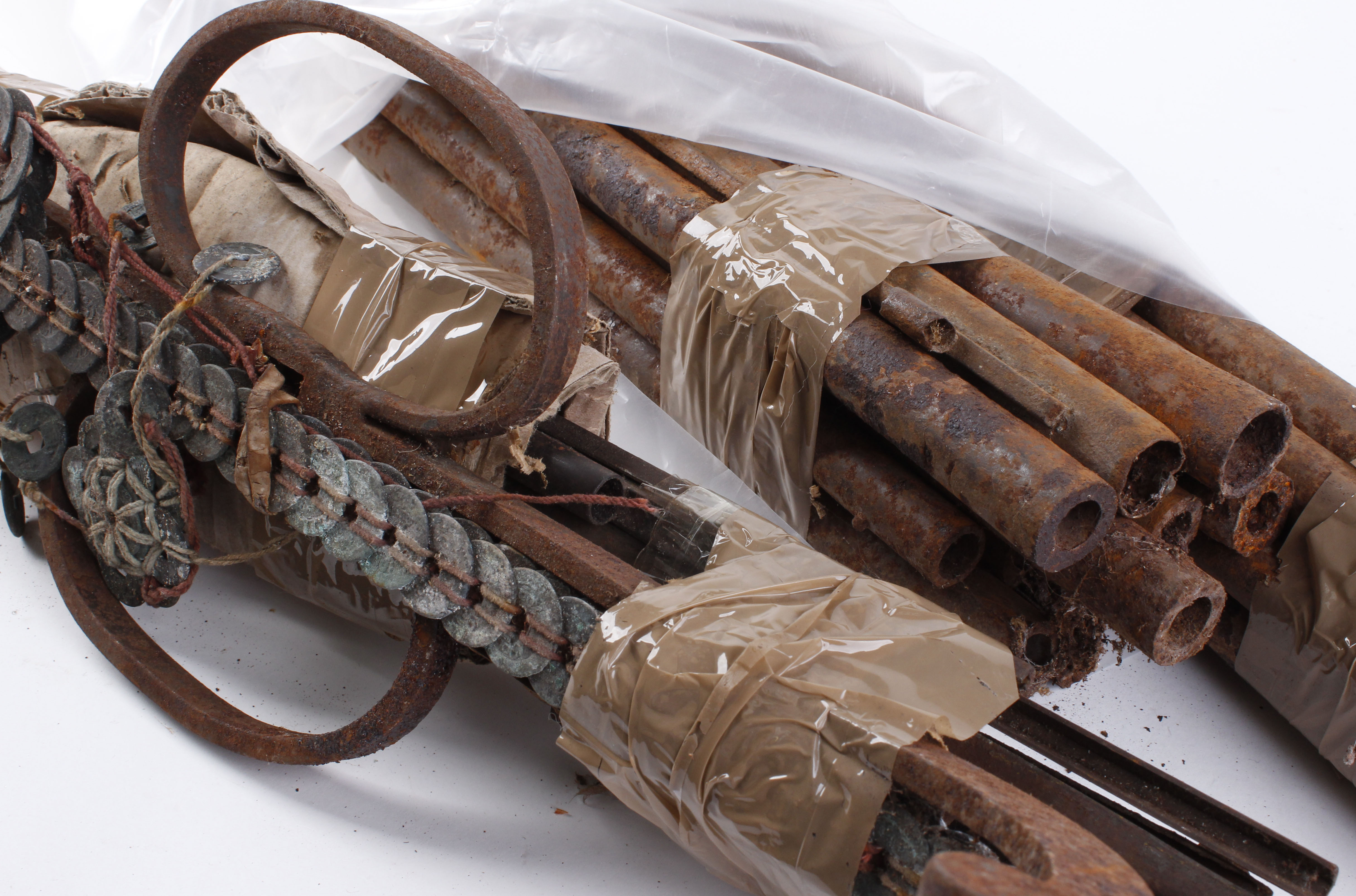 Two bundles of 19thC damascus twist barrels and ribs for muzzle loading guns - Image 4 of 4