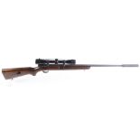 (S1) .22 Winchester Model 74 semi automatic rifle, 22½ ins threaded barrel (Parker Hale moderator