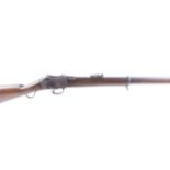 (S1) .303 Enfield Martini action rifle, 30 ins fullstocked steel banded barrel (breech wood