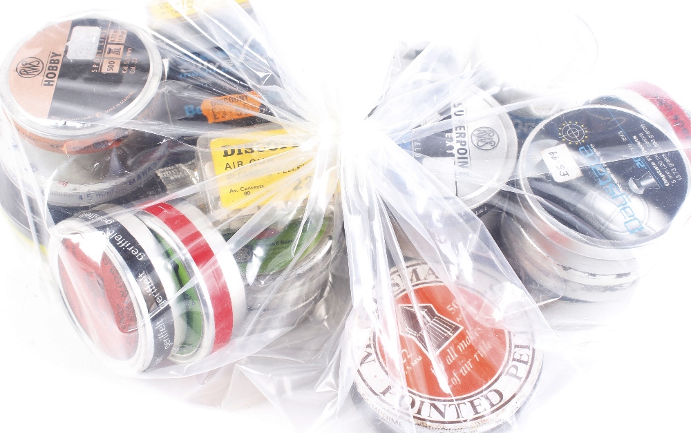 Large quantity of mixed airgun pellets by Marksman, RWS, Lanes, etc [Purchasers note: This Lot