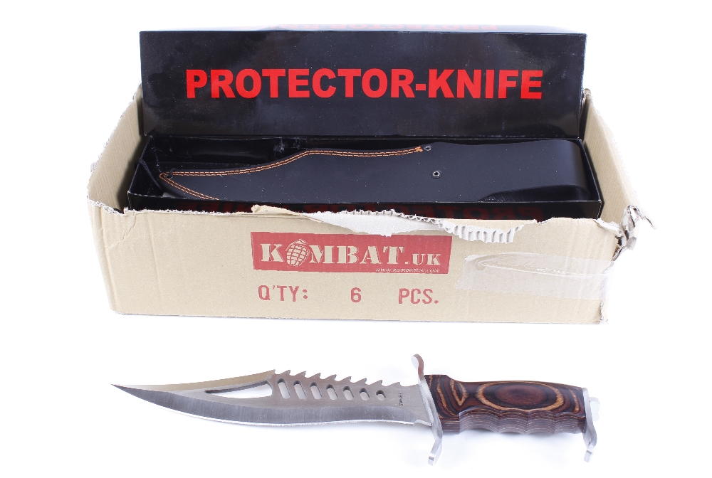 3 Protector knives in sheaths, boxed [Note: Under the Criminal Justice Act 1988 & Knives Act 1997,
