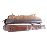 Three various leather long gun holsters