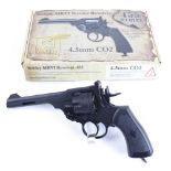 .177(BB) Webley MkVI Co2 revolver, open sights, in box, no. 14K33488 [Purchasers note: This Lot
