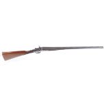 (S2) .410 double hammer gun by Watson Bros.,24¼ ins barrels (black powder proof), the sunken rib