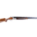 (S2) 12 bore Lanber over and under, ejector, 27½ ins multi choke barrels (¼ & ic fitted), narrow