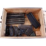 7.92 mm Kurz wooden ammunition box with Enfield L1A1 magazine, Enfield L4 Bren magazine, and 6 x