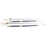 Two Reproduction swords: British 1795 Pattern Naval Officer's sword; British 1805 Pattern Naval