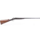 (S2) 12 bore double hammer gun by J. Anderson & Son, 28 ins barrels, ic & full, 2½ ins chambers, pla