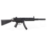 (S1) .22 GSG-5 tactical semi automatic rifle, moderated barrel, banana magazine, no. B029661[Purchas