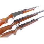(S1) Three .22 rifles for parts or repair: Voere bolt action (no magazine), open sights, no. 701476;