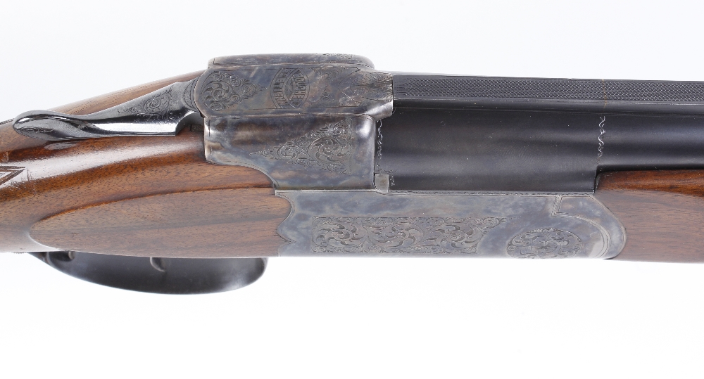 (S2) 12 bore Boucher, over and under, ejector, 27½ ins barrels stamped Canon S Heurtier & Cie, ¾ & ½ - Image 4 of 6