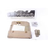 Military canvas map case with accessories; Armaments Division department photograph; qty of pips, sl