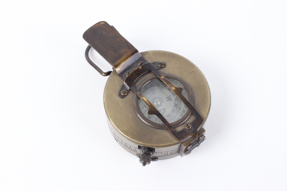 WWII military brass compass, stamped TG. Co. Ltd. London MKIII 1941 to base