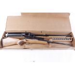 (S5) .22 Ensign Arms Co. (Saxby & Palmer) air cartridge bolt action air rifle, 4 x 20 Bisley scope,