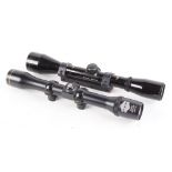 Two scopes with mounts 4x32 by Leslie Hewitt and a 6 x 40 Bushnell scope